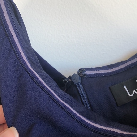 Lulu’s Lots of Love navy blue strapless dress - Picture 6 of 8